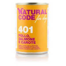 Natural Code Dog Umido Lattina Gr 400 - 401 POLLO SALMONE CAROTE