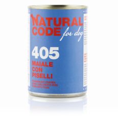 Natural Code Dog Umido Lattina Gr 400 - 405 MAIALE E PISELLI