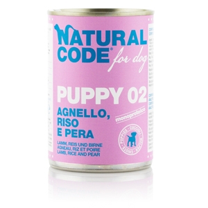 Natural Code Dog Umido Lattina Puppy Gr 400 - 02 AGNELLO PERA