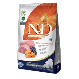 Farmina N&d Dog Secco Puppy Med/maxi Pumpkin Agnello E Mirtillo - KG 12