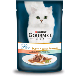 Gourmet Perle Duetti Gr 85 - SALMONE MERLUZZO