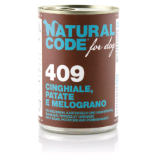 Natural Code Dog Umido Lattina Gr 400 - 409 CINGHIALE,PATATE E MELOGRANO