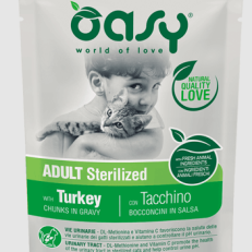 Oasy Cat Busta Adult Sterilized Salsa Gr 85 - TACCHINO