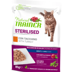 Trainer Natural Cat Busta Sterilizzato Gr 85 - TACCHINO