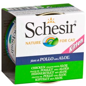 Schesir Cat Umido Completo Lattina - KITTEN POLLO ALOE JELLY GR 85 CF 24