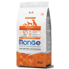 Monge Dog Secco Adult All Breeds Anatra