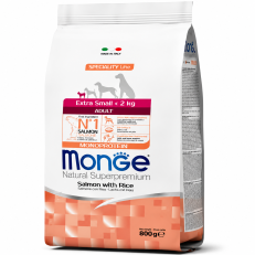 Monge Dog Secco Adult Extra Small Salmone - GR 800