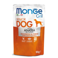 Monge Dog Umido Busta Grill Gr 100 - SENIOR ANATRA