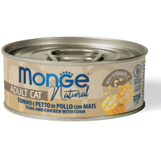 Monge Cat Umido Lattina Natural Gr 80 - TONNO POLLO MAIS