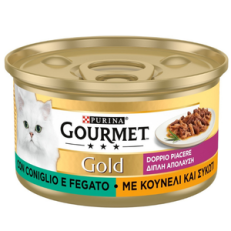 Gourmet Gold Gr 85 - DOPPIO PIACERE CONIGLIO FEGATO