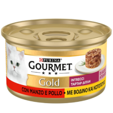 Gourmet Gold Gr 85 - DUETTI INTRECCI MANZO POLLO