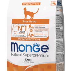 Monge Cat Secco Sterilized Anatra - KG 1,5