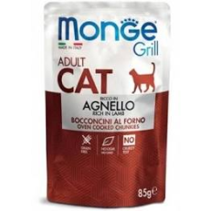 Monge Cat Umido Busta Grill Gr 85 - ADULT AGNELLO