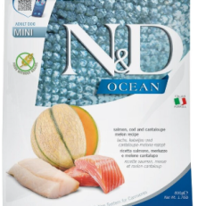 Farmina N&d Dog Secco Adult Mini Ocean Merluzzo - SALMONE CANTALUPO GR 800