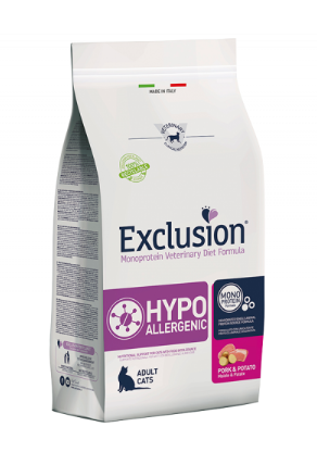Exclusion Cat Secco Diet Hypoallergenic Maiale Patate