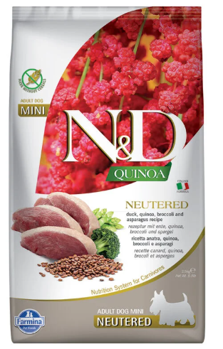 Farmina N&d Dog Secco Adult Mini Quinoa Neutered Anatra