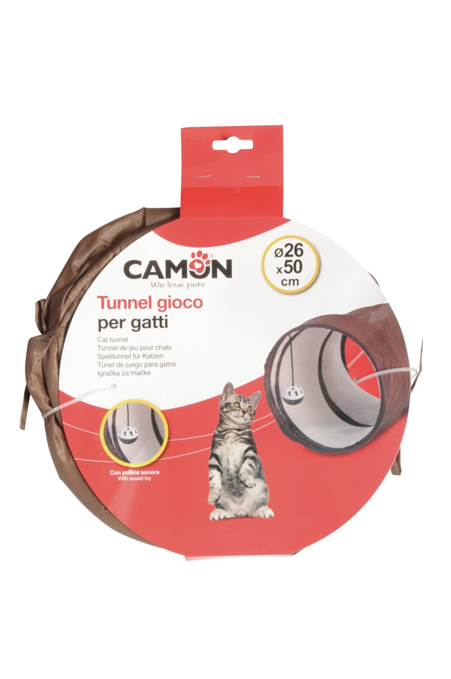 Camon Gioco Gatto - Tunnel Componib. C/gioco 26*50cm