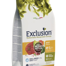 Exclusion Dog Secco Mediterraneo Adult Small Manzo - KG 7
