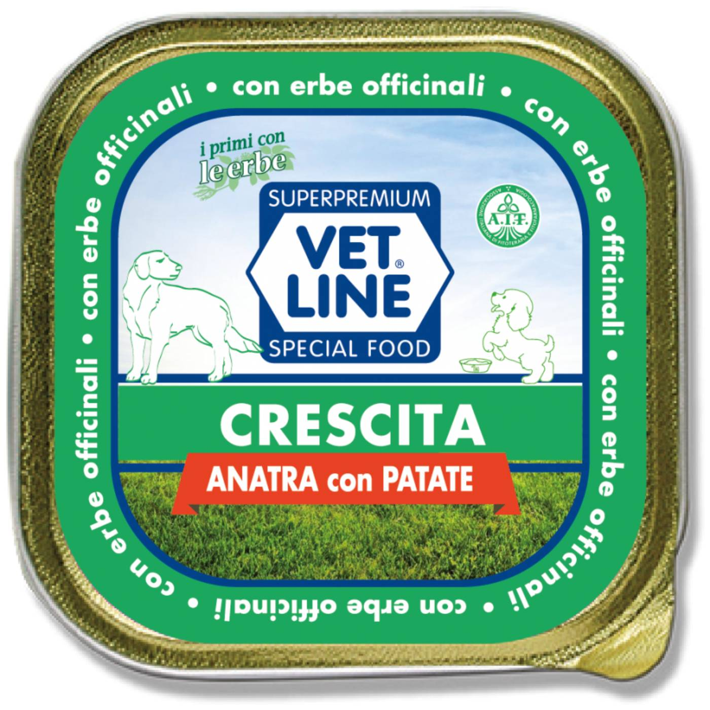 Vet Line Dog Umido Vaschetta Crescita Pate' Anatra Gr 150