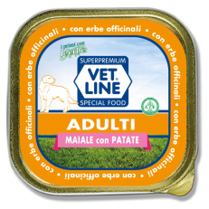 Vet Line Dog Umido Vaschetta Adult Pate' Gr 150 - MAIALE