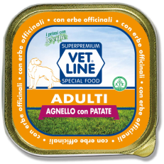 Vet Line Dog Umido Vaschetta Adult Pate' Gr 150 - AGNELLO