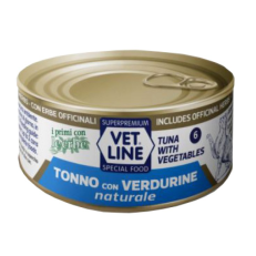 Vet Line Cat Umido Lattina Naturale Gr 70 - AL TONNO E VERDURINE
