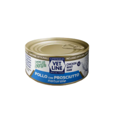Vet Line Cat Umido Lattina Naturale Gr 70 - AL POLLO E PROSCIUTTO