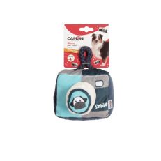 Camon Ah4157 Gioco Cane, Macchina Fotografica In Peluche C/mang. E Squeaker. Approx. Lunghezza 18cm