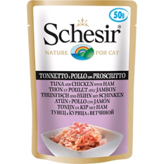 Schesir Cat Umido Busta Cf - TONNETTO POLLO PROSCIUTTO GR 85 12