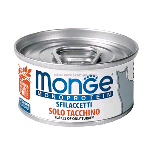 Monge Cat Umido Lattina Sfilacetti Monoproteico Gr 80 - immagine 3