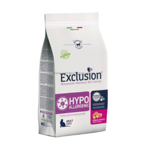 Exclusion Cat Secco Diet Hypoallergenic Maiale Patate - immagine 3