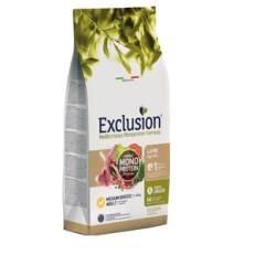 Exclusion Dog Secco Mediterraneo Adult Medium Agnello - KG 12