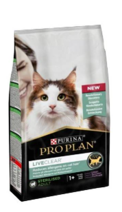 Proplan Cat Secco Sterilised Mature 7+ Liveclear Tacchino Kg 1,4